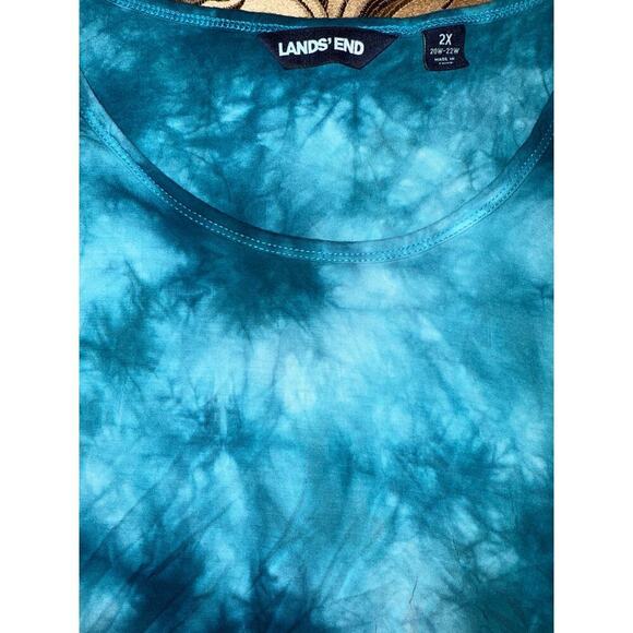 LANDS END tye dye top size 2X - Picture 2 of 3